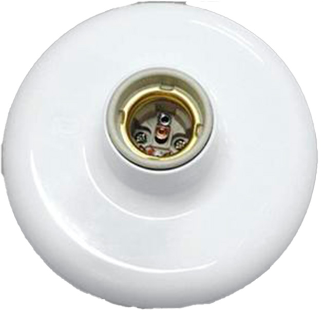 PLAFON PVC E27 100W PT SOQ PORC