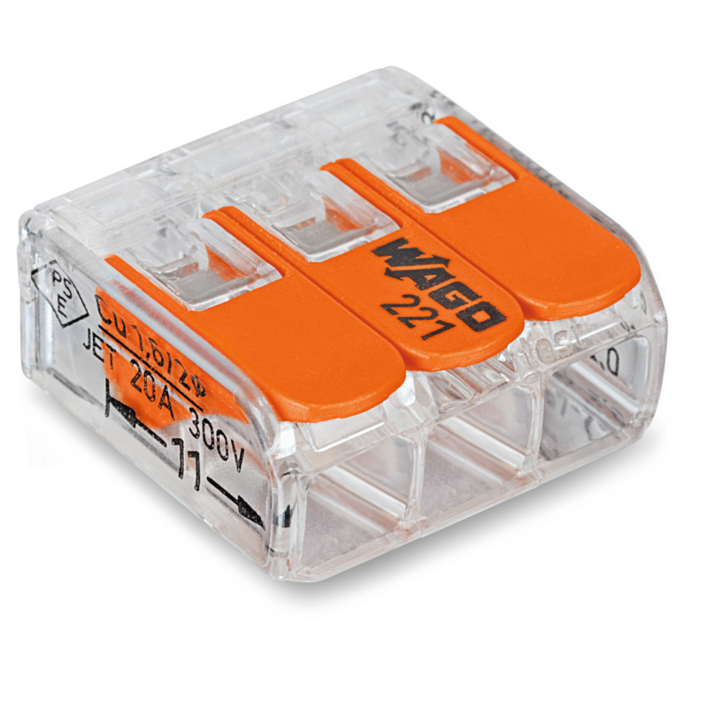 CONECTOR EMENDA 3P 4,0MM 221-413 C/4PC