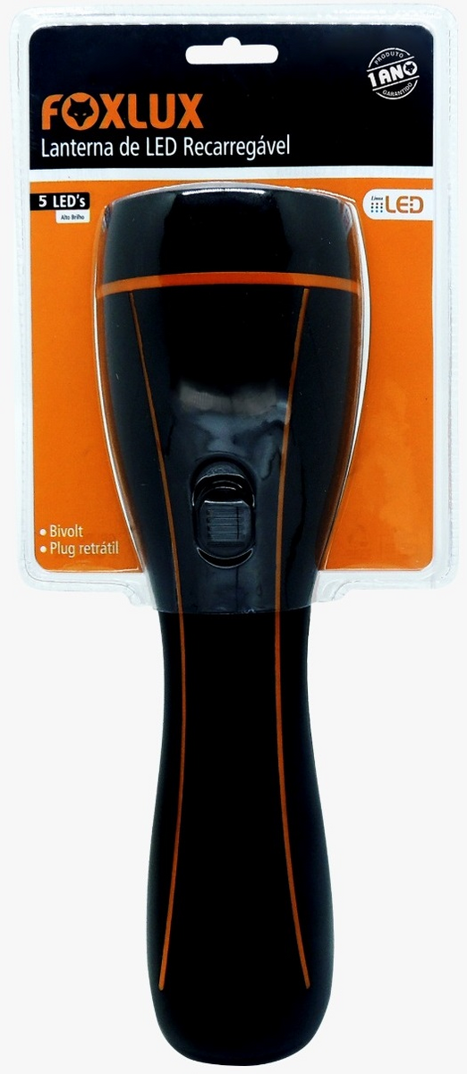LANTERNA 05 LEDS RECARREGAVEL