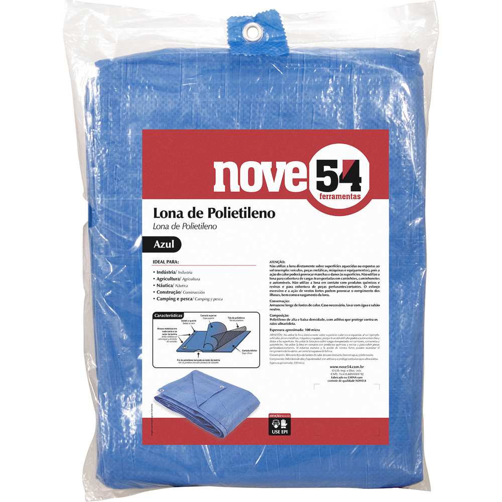LONA AZUL 2X2MT 0,50KG POLIETILENO