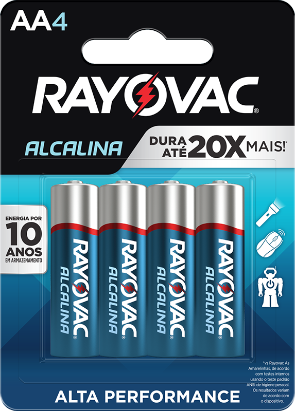 PILHA ALCALINA AA PEQ C/4PC
