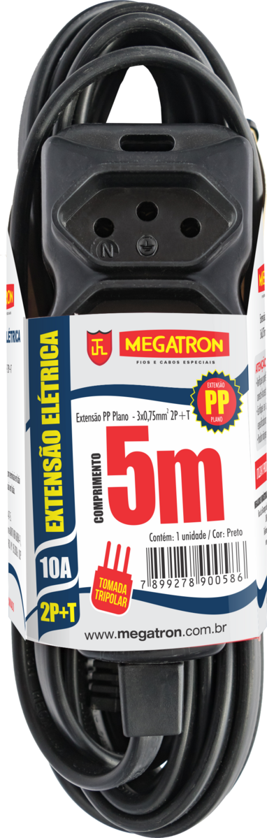 EXTENSAO PP CHATO 2P+T 5M PT