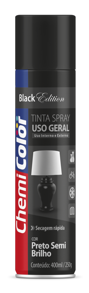 TINTA SPRAY U.G PRETO SB 400ML 250GR