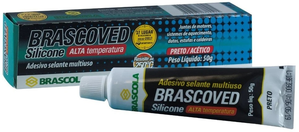 SILICONE ALTA TEMPERATURA PRETO 50GR