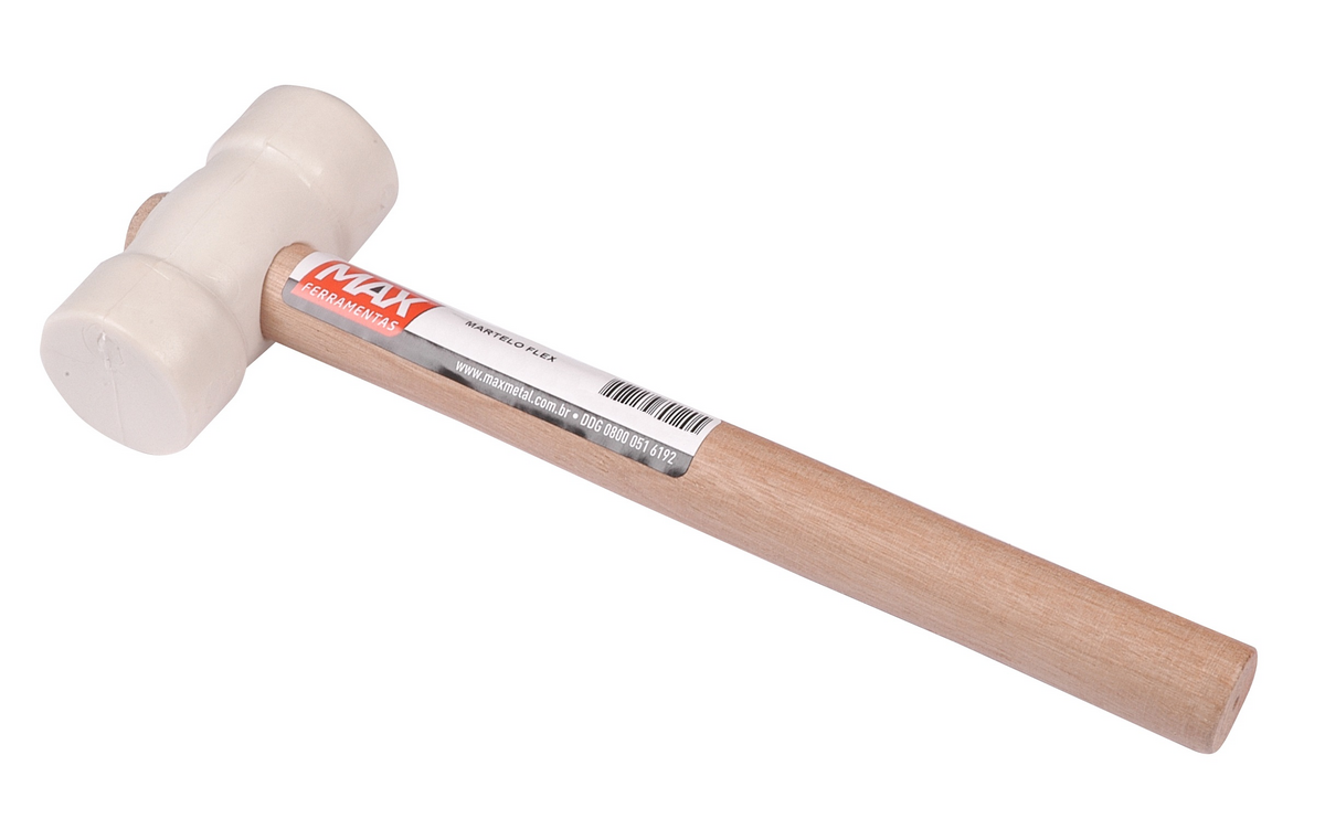 MARTELO BORRACHA 40MM BR CABO MADEIRA