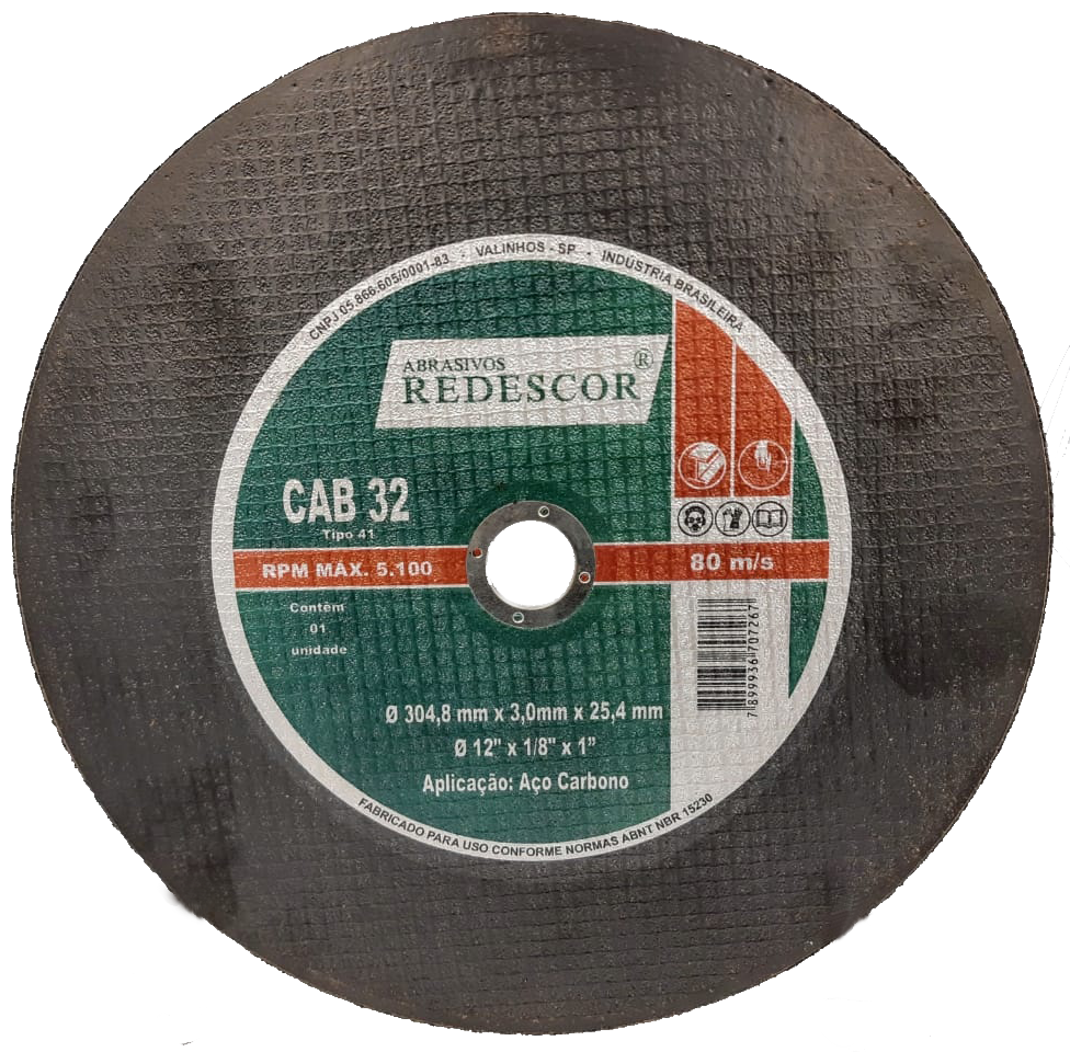 DISCO DE CORTE 12X1/8X1" P/ POLICORTE