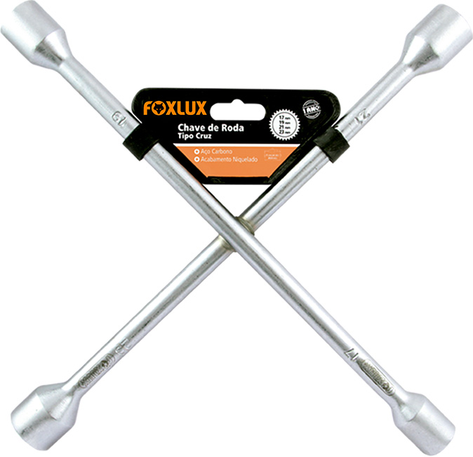CHAVE DE RODA TIPO CRUZ 17X19X21X23MM