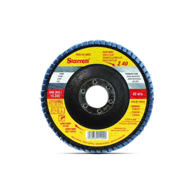 DISCO FLAP RETO 4.1/2″ G120 ZIRCONIO