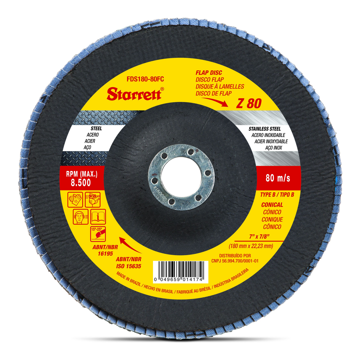 DISCO FLAP RETO 7" G60 ZIRCONIO