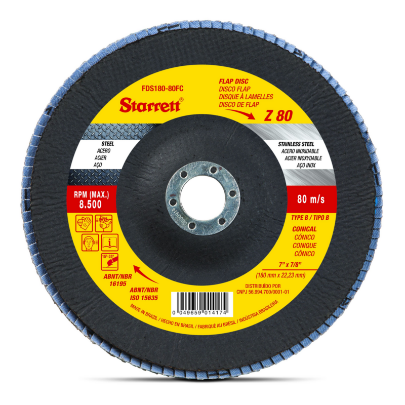 DISCO FLAP RETO 7″  G80 ZIRCONIO
