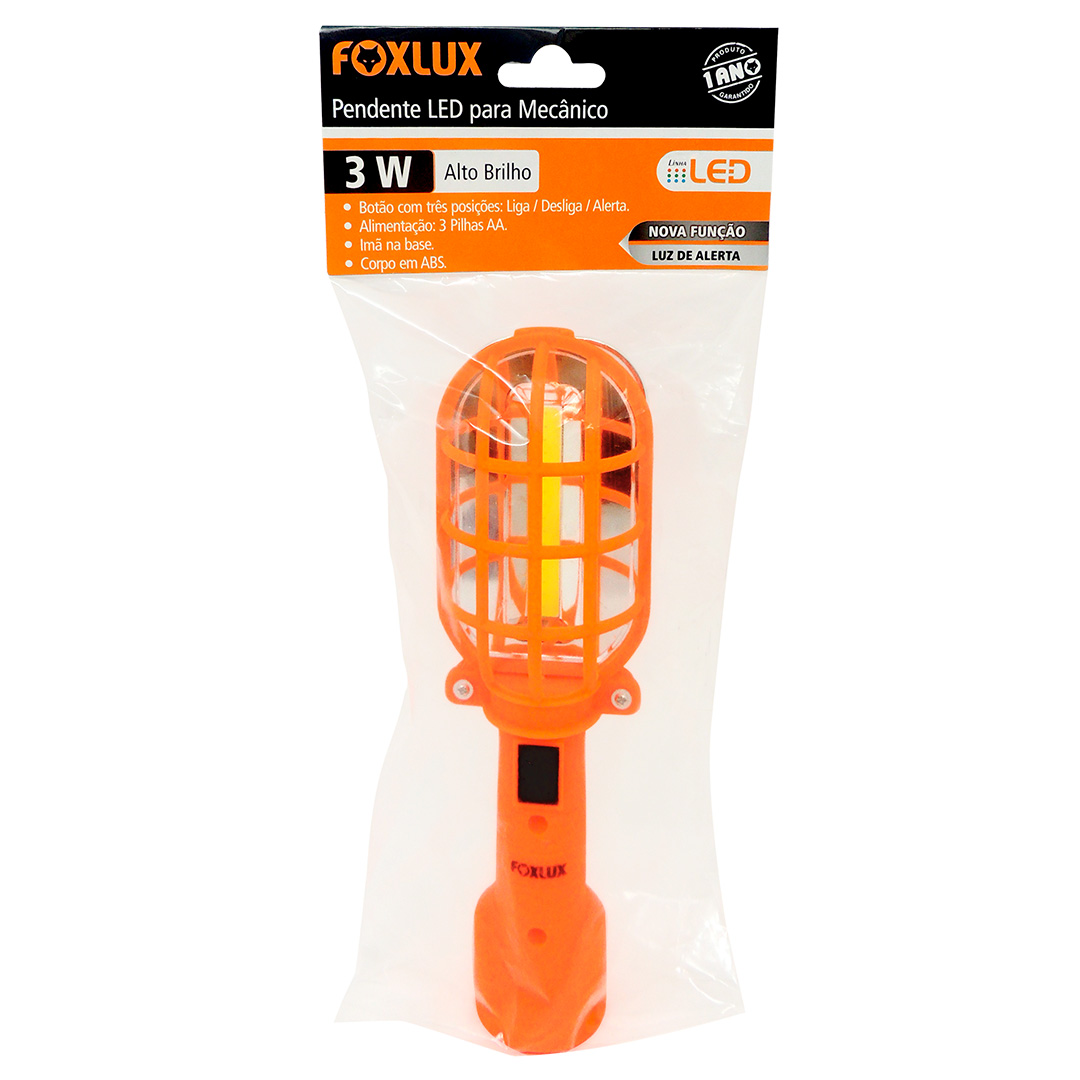 LUMINARIA PENDENTE DE LED P/MECANICO 3W