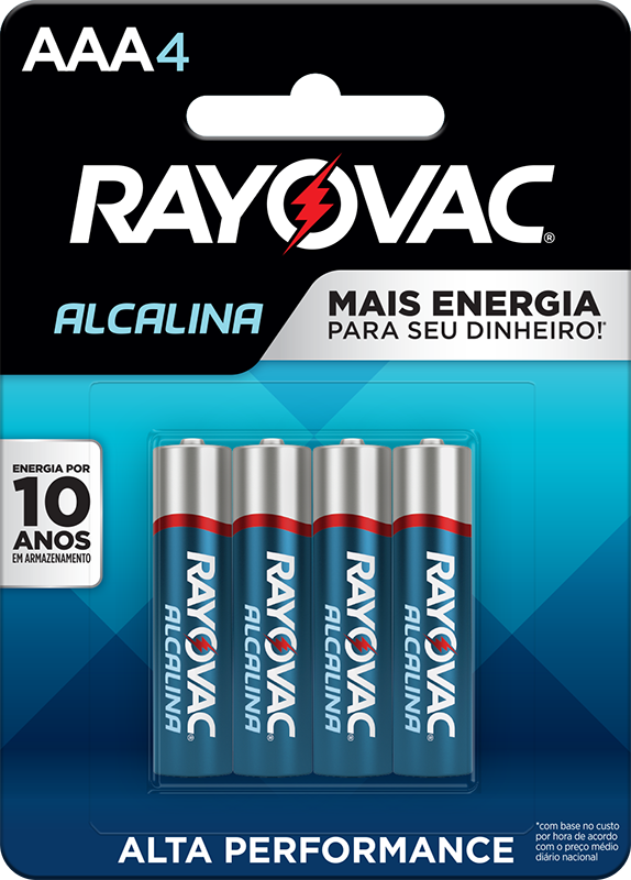 PILHA ALCALINA AAA PALITO C/4PC