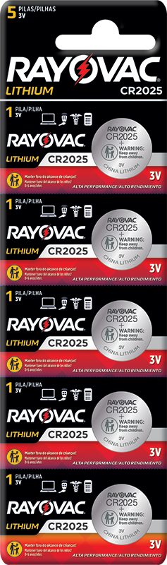 PILHA BOTAO LITHIUM 3V CR2025 C/5PC