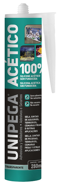 SILICONE ACETICO INCOLOR 260GR AQUARIO