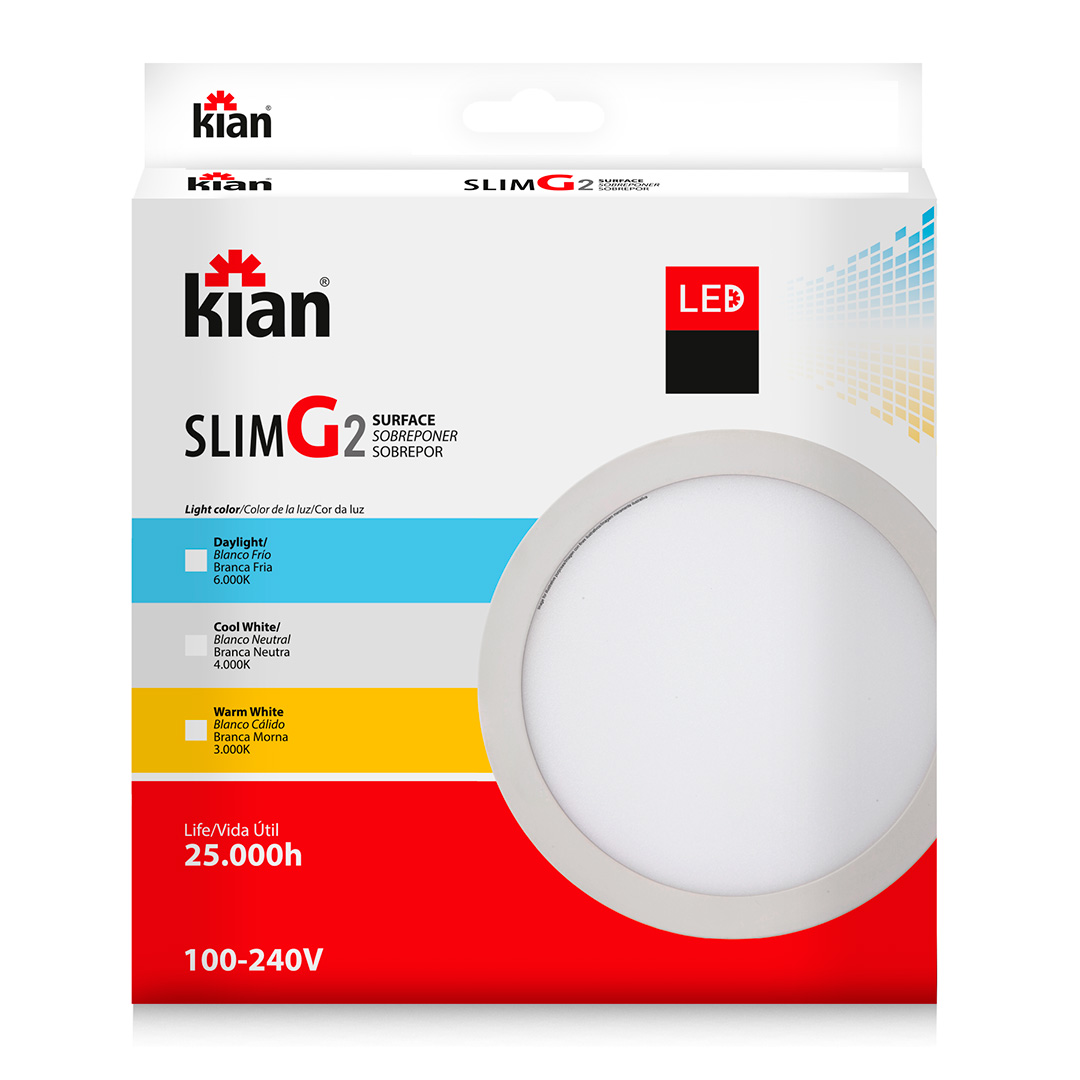 PAINEL LED EMB RED 11,8CM 6W 6K BR