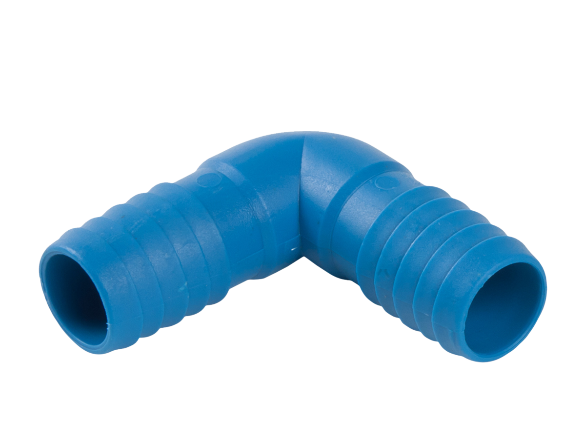 JOELHO POLIET P/MANG INTER DUPLO 1" AZ