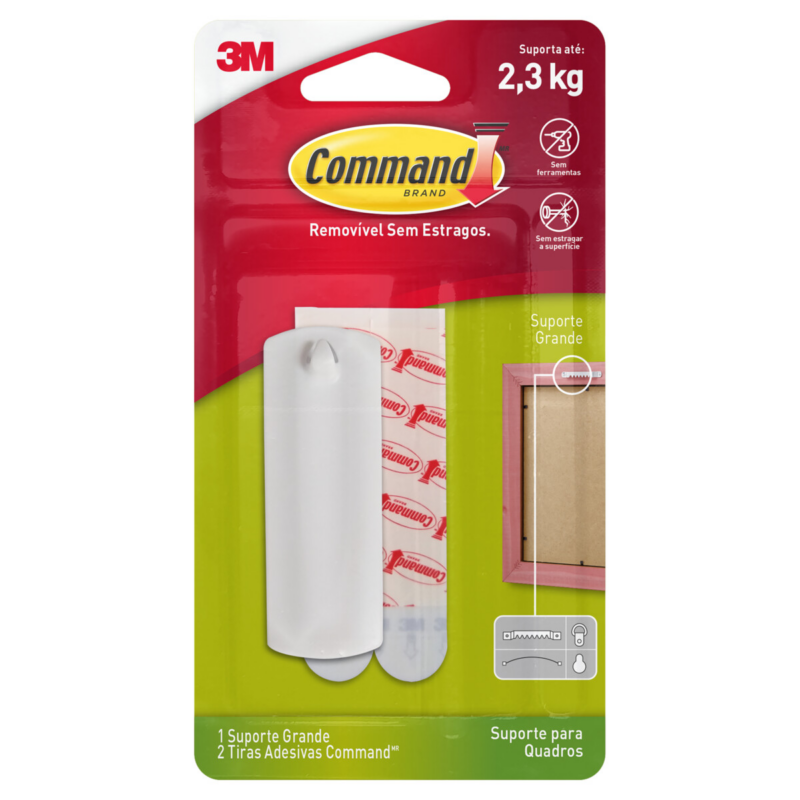 SUPORTE P/QUADROS PLAST 2,3KG COMMAND