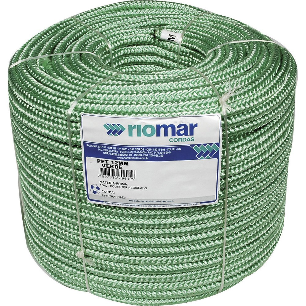 CORDA TRANC SEDA PET VD 16MM 15KG 84MT