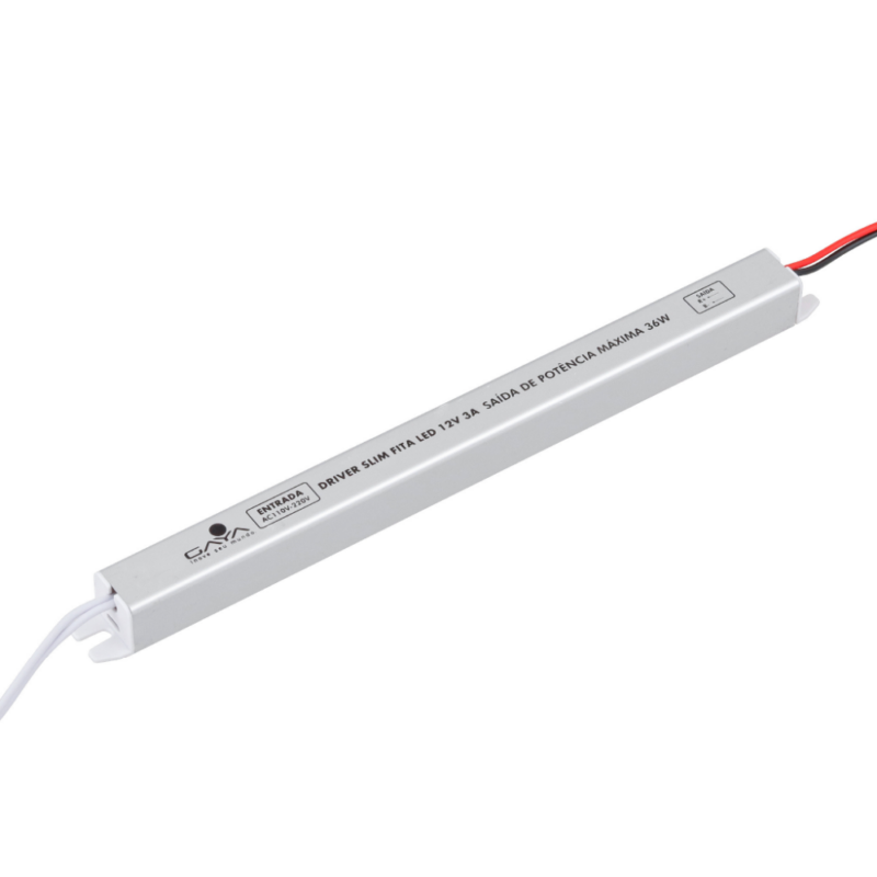 FONTE P/ FITA LED 12V  3A 36W SLIM