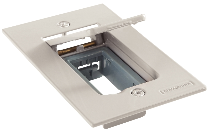 PLACA PISO 4X2 ALUM MOD CINZA