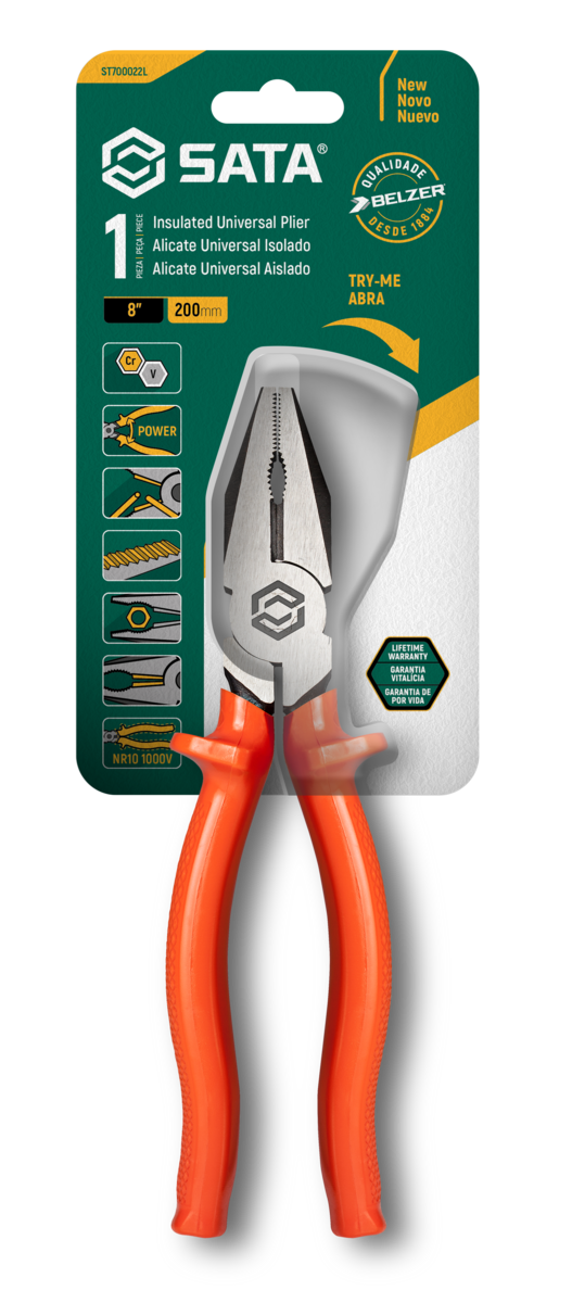 ALICATE UNIV 8" ISOL 1000V CRV