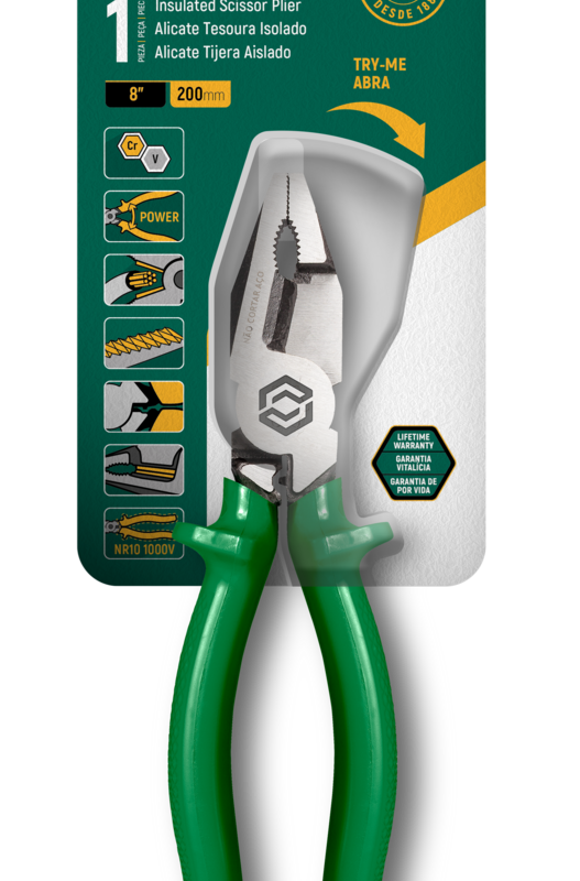 ALICATE ELETRIC 8″ CORTE FIOS TESOUR CRV