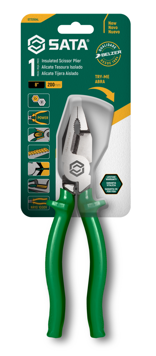 ALICATE ELETRIC 8" CORTE FIOS TESOUR CRV