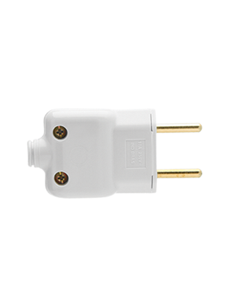 PLUG 2P MACHO 10A BR PREN CB 10PC