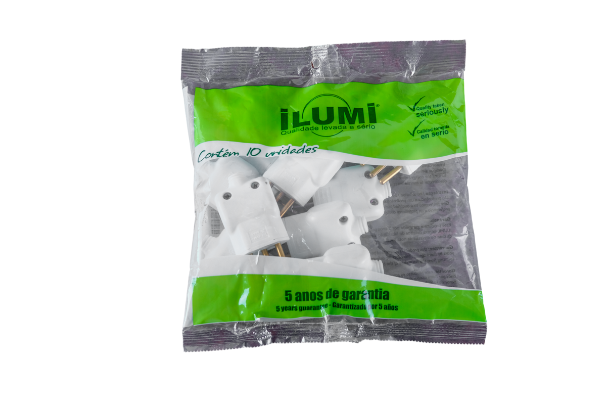 PLUG 2P+T MACHO 10A BR PREN CB 10PC