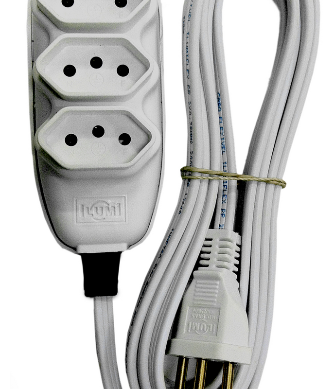 EXTENSAO PP CHATO 2P+T  1,5MT BR COMPACT