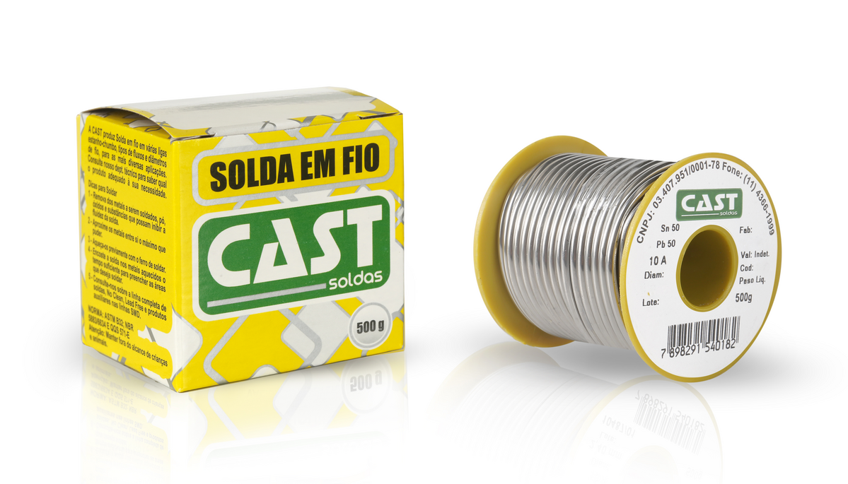 SOLDA FIO TUBO COBRE 50X50 (SN PB) 500GR
