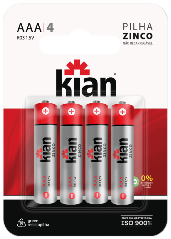 PILHA ZINCO AAA (PALITO-4PC)