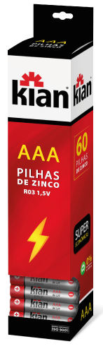 PILHA ZINCO AAA (PALITO-60PC)