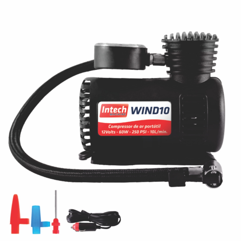 COMPRESSOR AR PORTATIL 12V 60W WIND10
