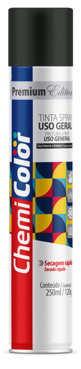 TINTA SPRAY U.G PRETO FO 250ML 120GR