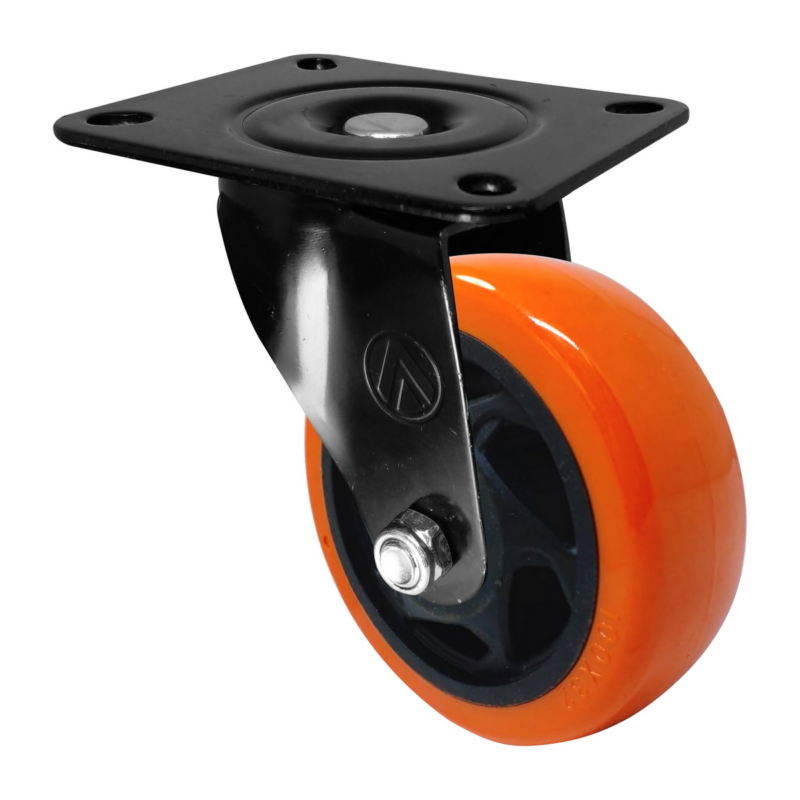 RODIZIO GIRAT 4″ PVC LARANJA