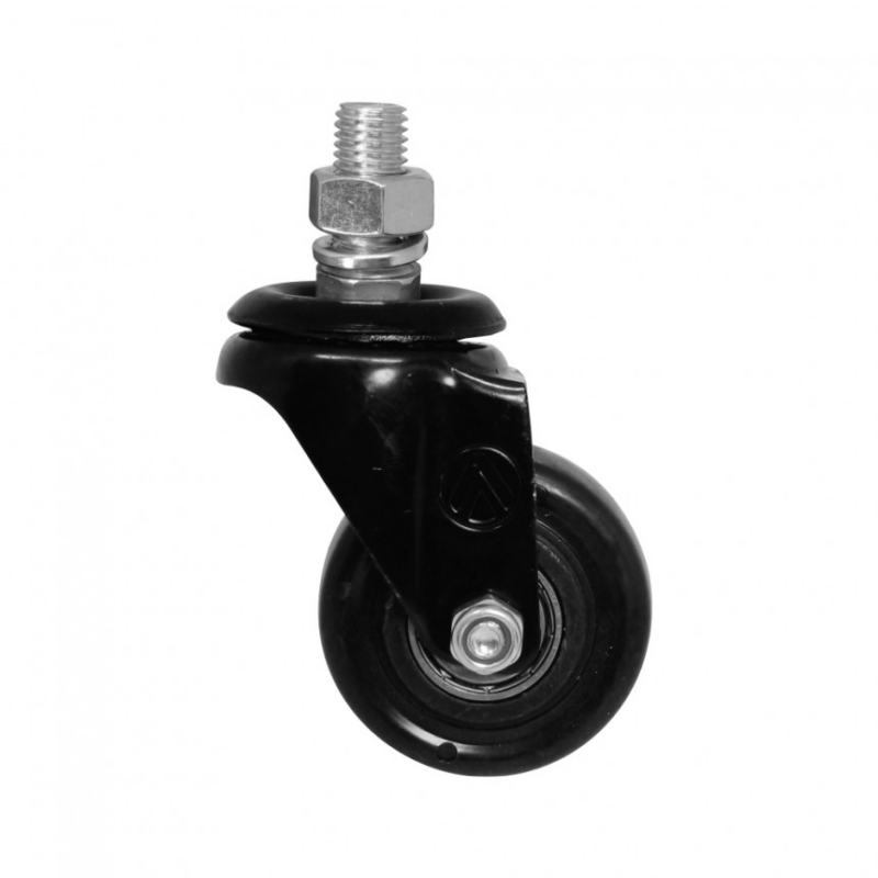 RODIZIO GIRAT 2″ PVC PRETO C/PAR S/FREIO