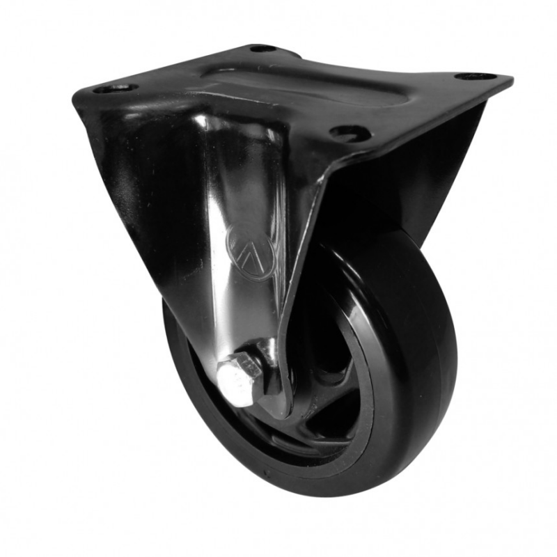 RODIZIO FIXO 4″ PVC PRETO S/FREIO