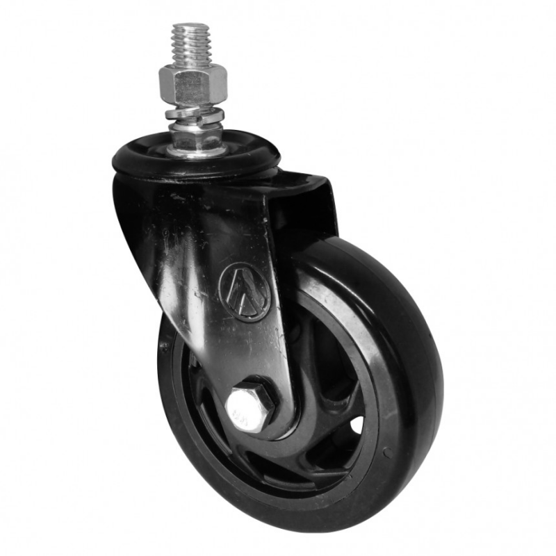 RODIZIO GIRAT 4″ PVC PRETO C/PAR S/FREIO