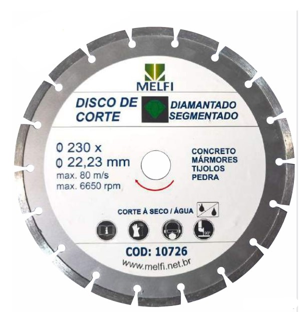 DISCO DIAM SEGM 230X22MM