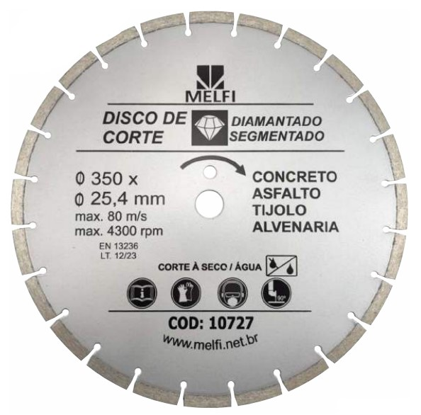 DISCO DIAM SEGM 350X25MM ASFALTO/CONCRET