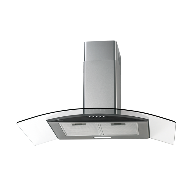 COIFA PAREDE 90CM INOX VIDRO 220V FIT
