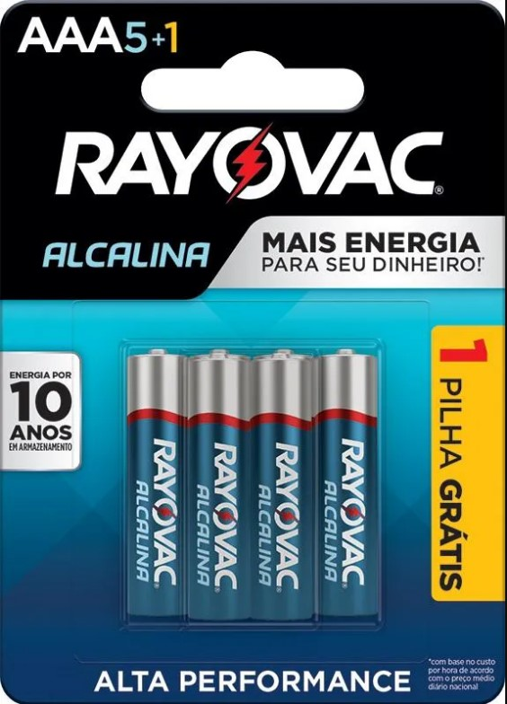 PILHA ALCALINA AAA PALITO C/6PC L6P5