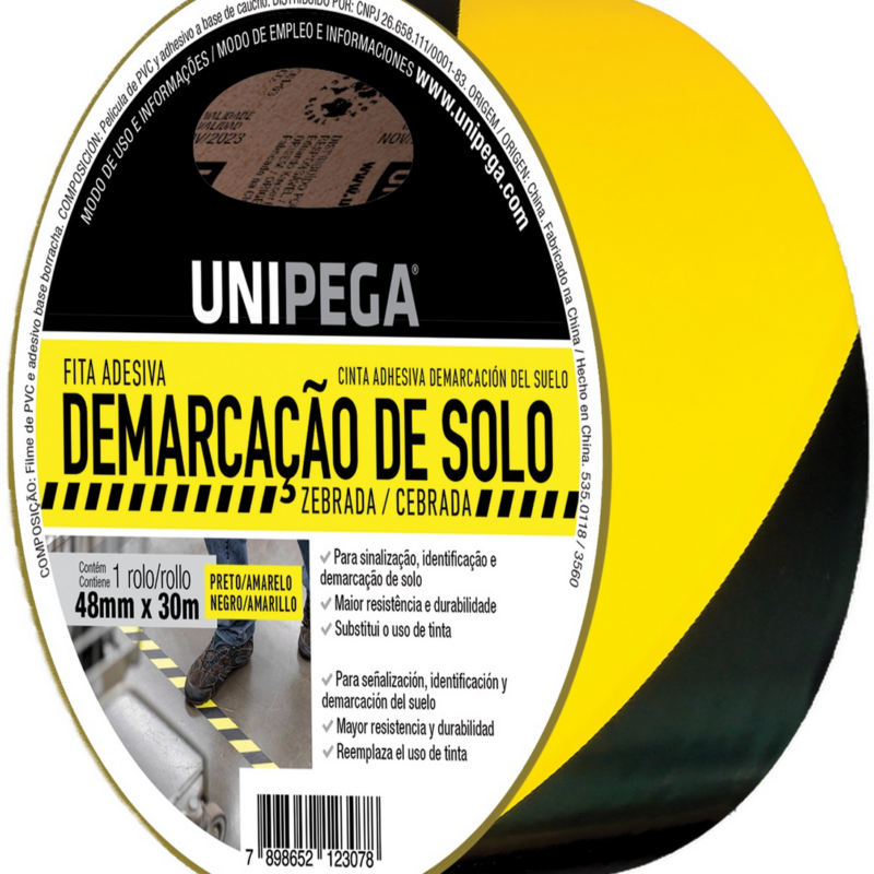 FITA DEMARCACAO SOLO 48MMX30MT PT/AM