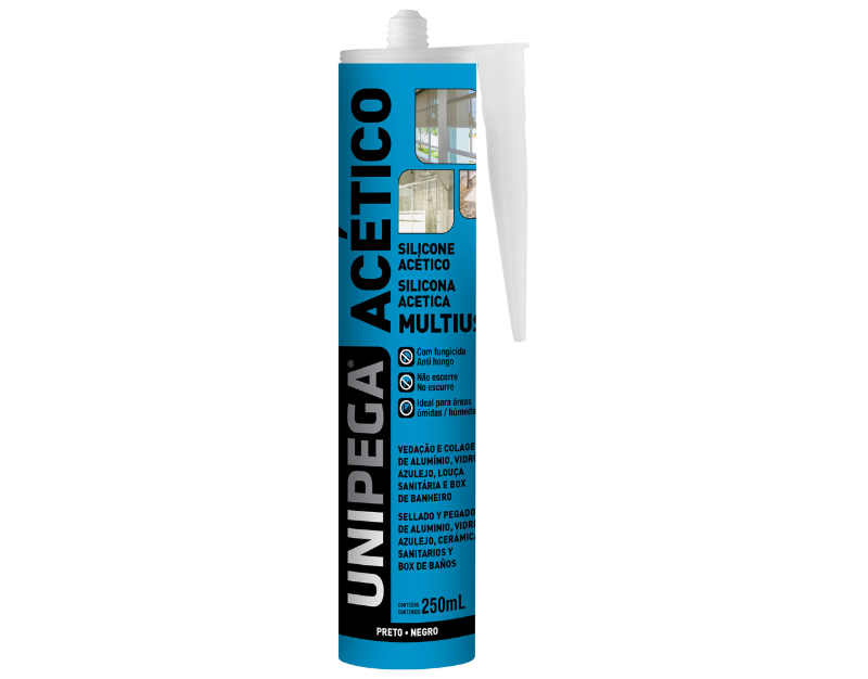 SILICONE ACETICO PRETO 240GR