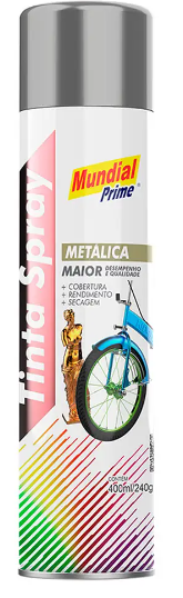 TINTA SPRAY METAL PRATA 400ML 240GR