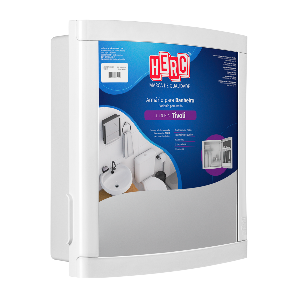 ARMARIO PLAST EMB 34X33X11CM BRANCO