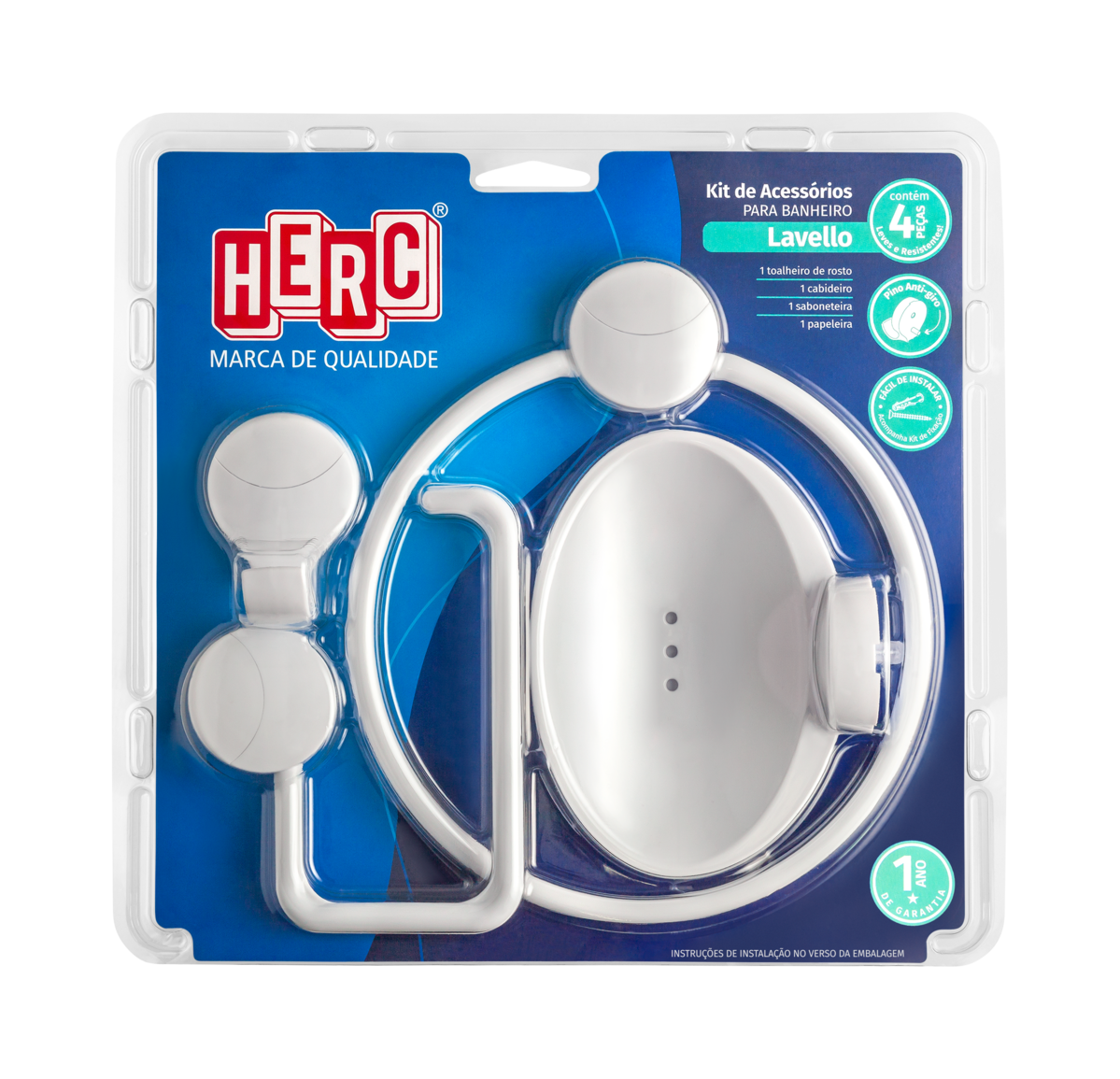 KIT P/BANHEIRO ABS BR 4PC LAVELLO