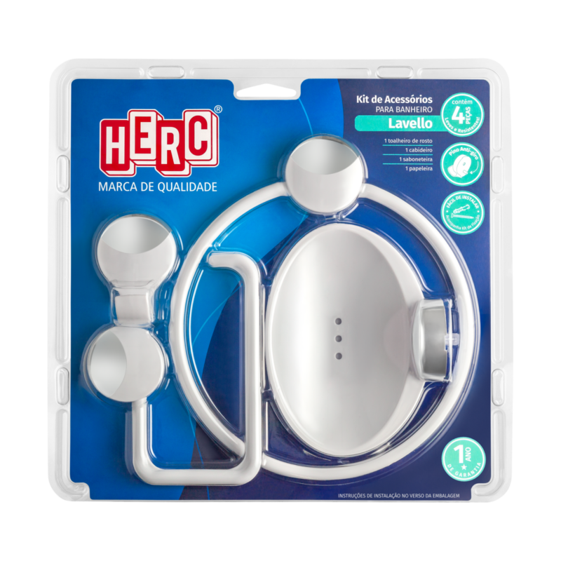 KIT P/BANHEIRO ABS BR/CR 4PC LAVELLO