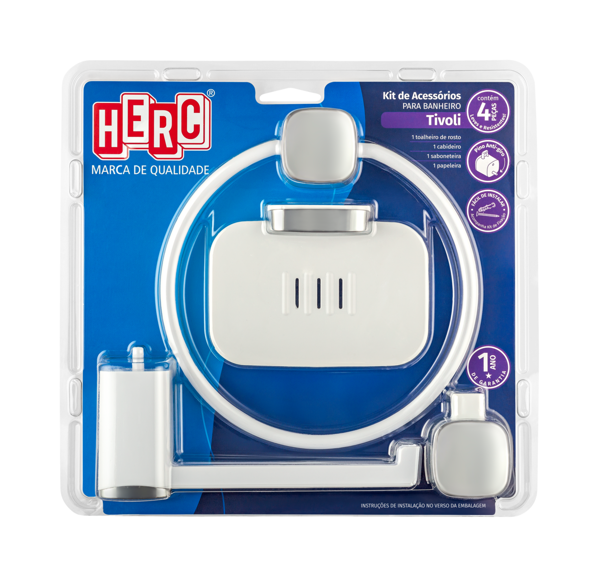 KIT P/BANHEIRO ABS BR/CR 4PC TIVOLI